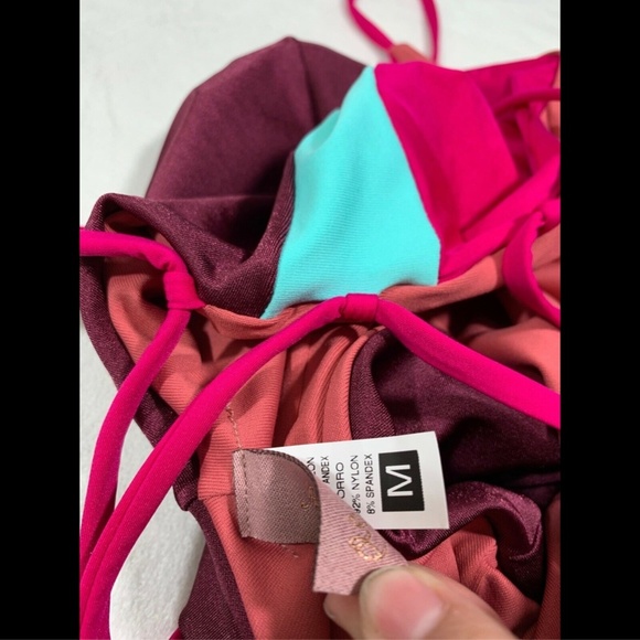 NWT $154‎ Maaji EverGreen Colorblock One-Piece Swimsuit [SZ Medium ] - Picture 7 of 8